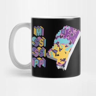 Mississippi State Map Abstract Art Mug
